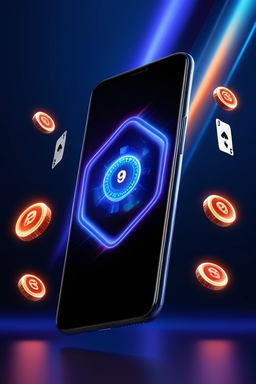 Móvil con app de casino
