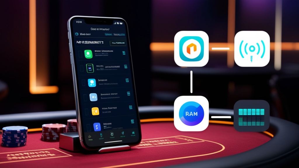 Teléfono con lista de requisitos para usar la aplicación de Coinsgame